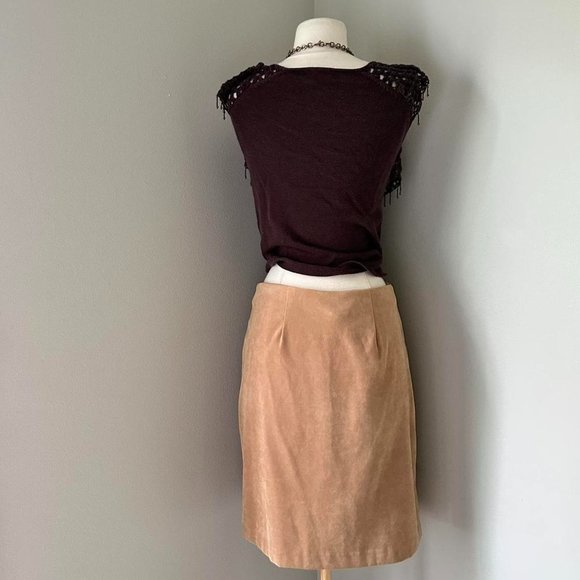 Vintage y2k Studio Y Faux Suede Lace Up Skirt - Picture 6 of 6